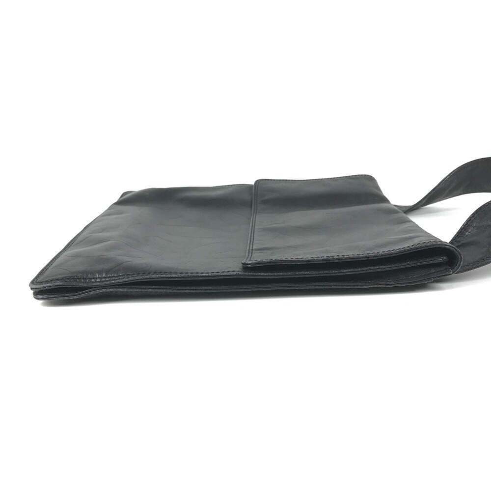 CHANEL Black Leather Logo Shoulder Bag - Picture 5 of 16